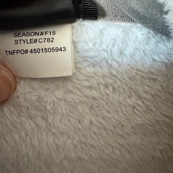 North Face SWomens Large Ositi Fuzzy Fleece Mock neck full zip Cream - Picture 5 of 7